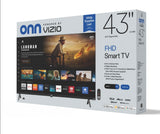 ONN. TV 43" LED 1080P FHD DE VIZIO SMART TV MOD WFD43S0830 + ROKU GRATIS