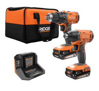 Combo Taladro Y Pistola De Impacto 18v Lithium 2 Bat Ridgid