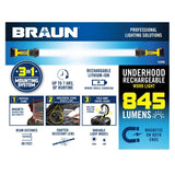 Braun Barra Mecánico LED Recargable 3 en 1 845 Lumens Lados Magnéticos 7Hrs de Funcionamiento